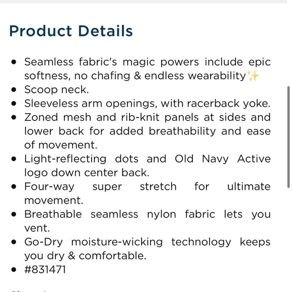 Nwt Old Navy Seamless Racerback Sports Bra Tank - Picture 11 of 12